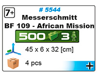 Chasseur allemand Messerschmitt Bf 109 F-4 - Mission Africaine